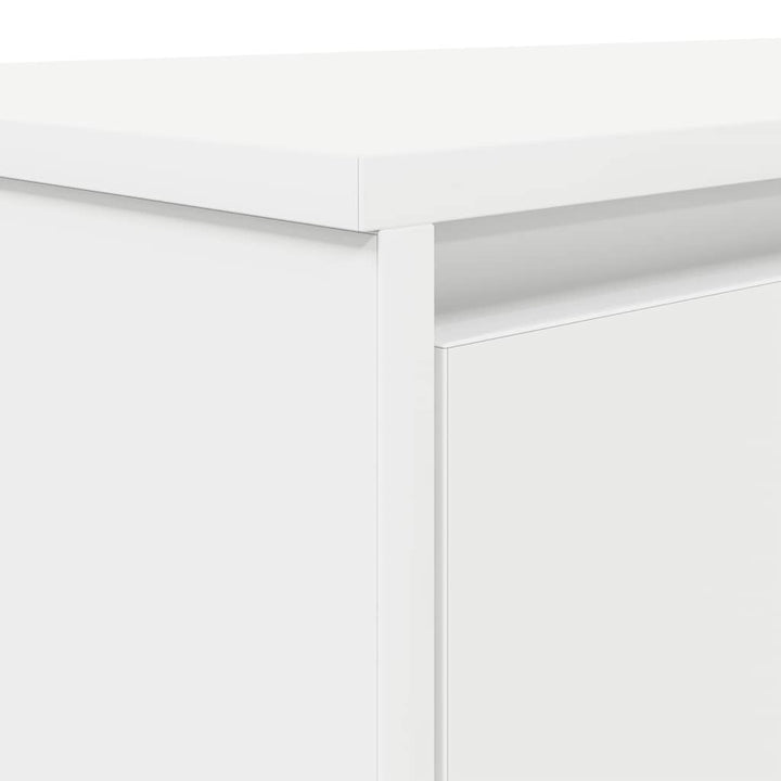 skrivebord 120x42x76 cm konstrueret træ hvid
