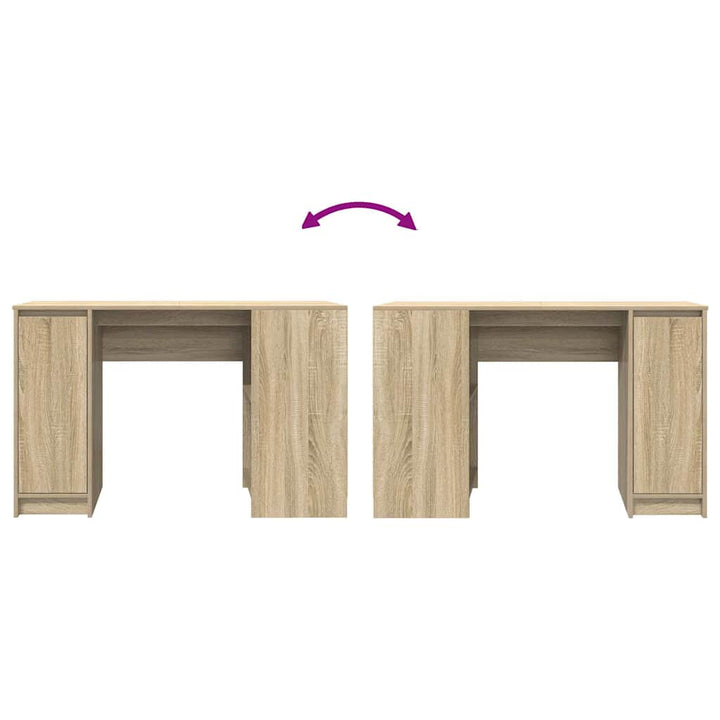 skrivebord 120x42x76 cm konstrueret træ sonoma-eg