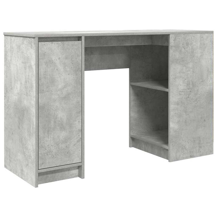 skrivebord 120x42x76 cm konstrueret træ betongrå
