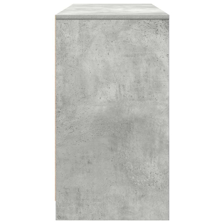 skrivebord 120x42x76 cm konstrueret træ betongrå