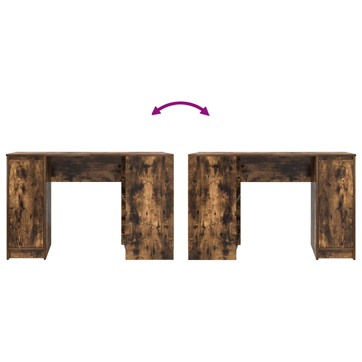 skrivebord 120x42x76 cm konstrueret træ røget egetræsfarve