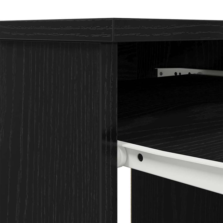 skrivebord 86x49x76 cm konstrueret træ sort-eg