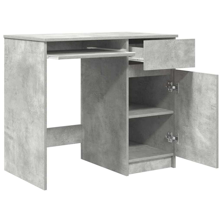 skrivebord 86x49x76 cm konstrueret træ betongrå