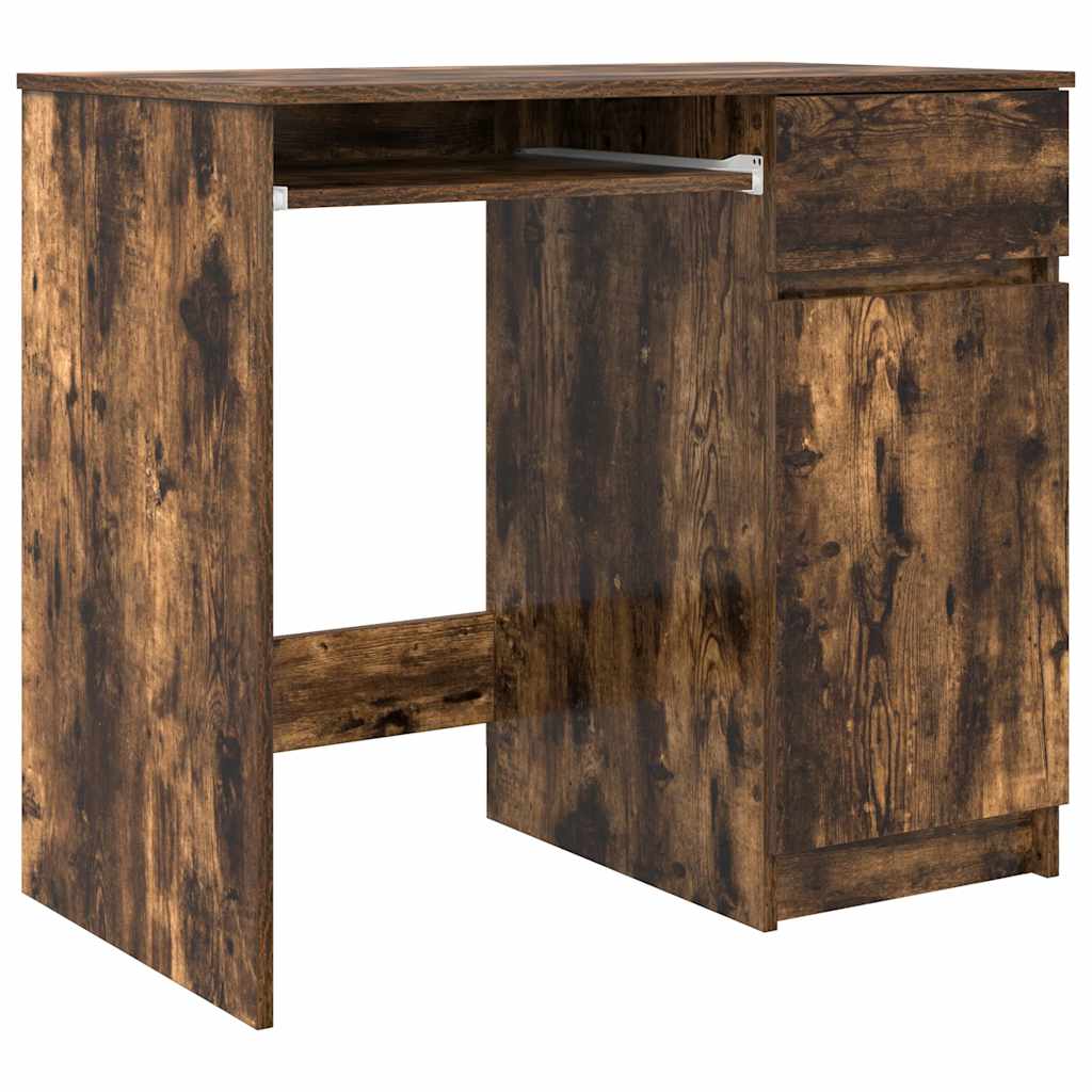 skrivebord 86x49x76 cm konstrueret træ røget egetræsfarve