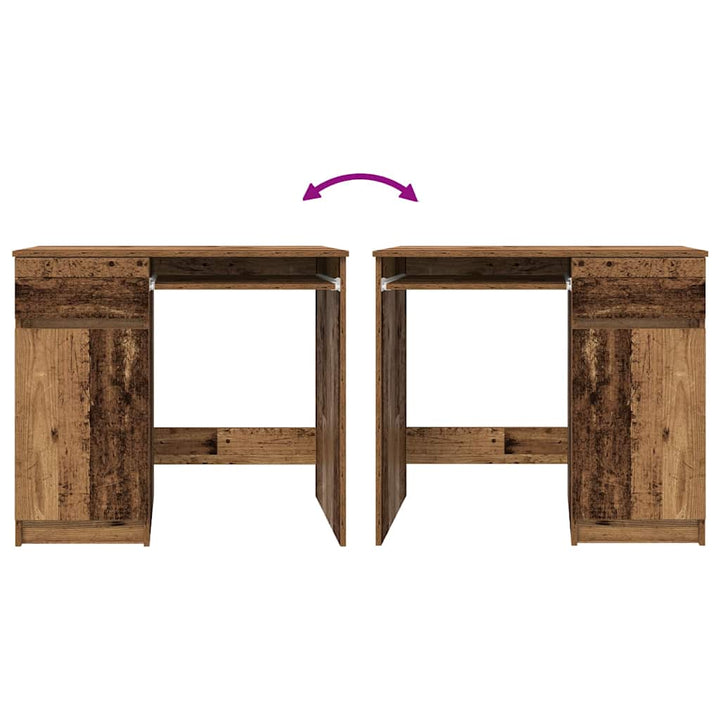 skrivebord 86x49x76 cm konstrueret træ gammelt trælook
