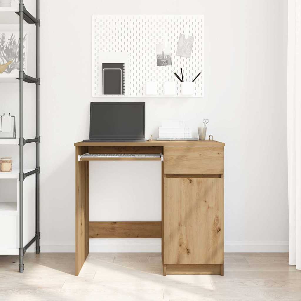 skrivebord 86x49x76 cm konstrueret træ kunsteg