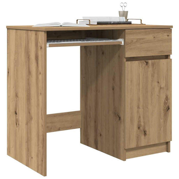 skrivebord 86x49x76 cm konstrueret træ kunsteg