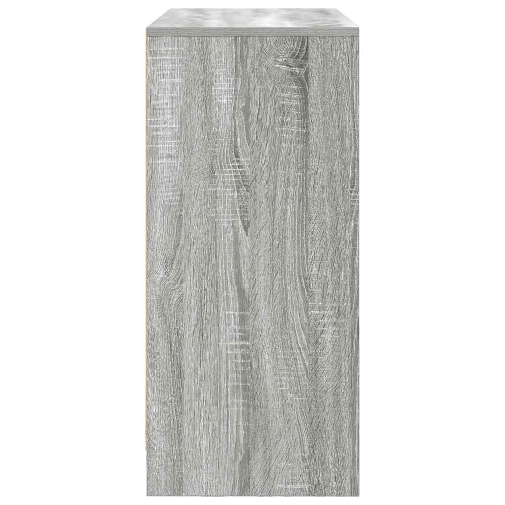 skænk med skuffer og låger 70,5x34x74,5 cm grå sonoma-eg