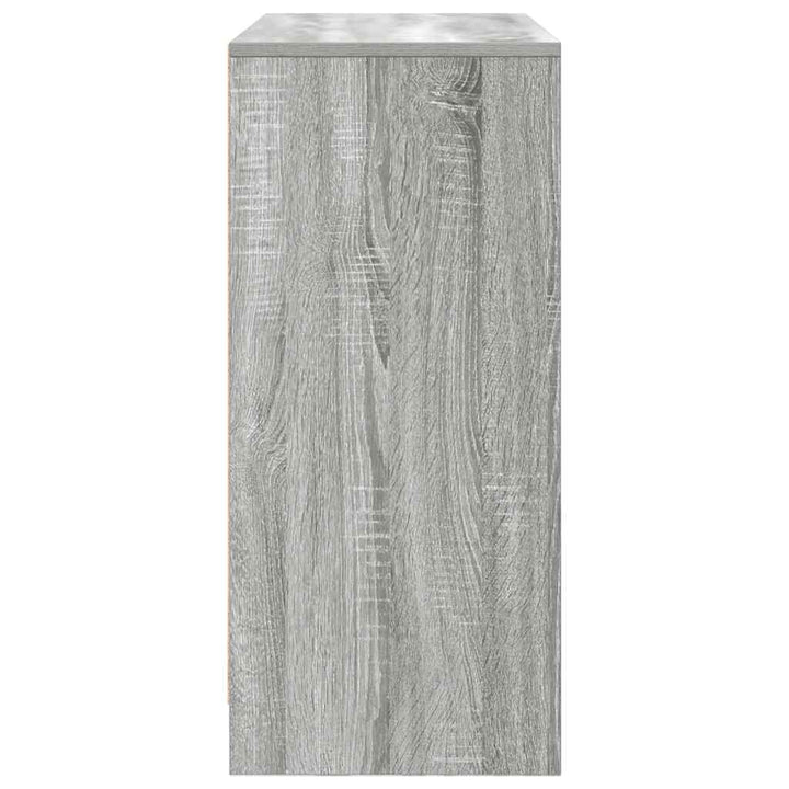 skænk med skuffer og låger 70,5x34x74,5 cm grå sonoma-eg