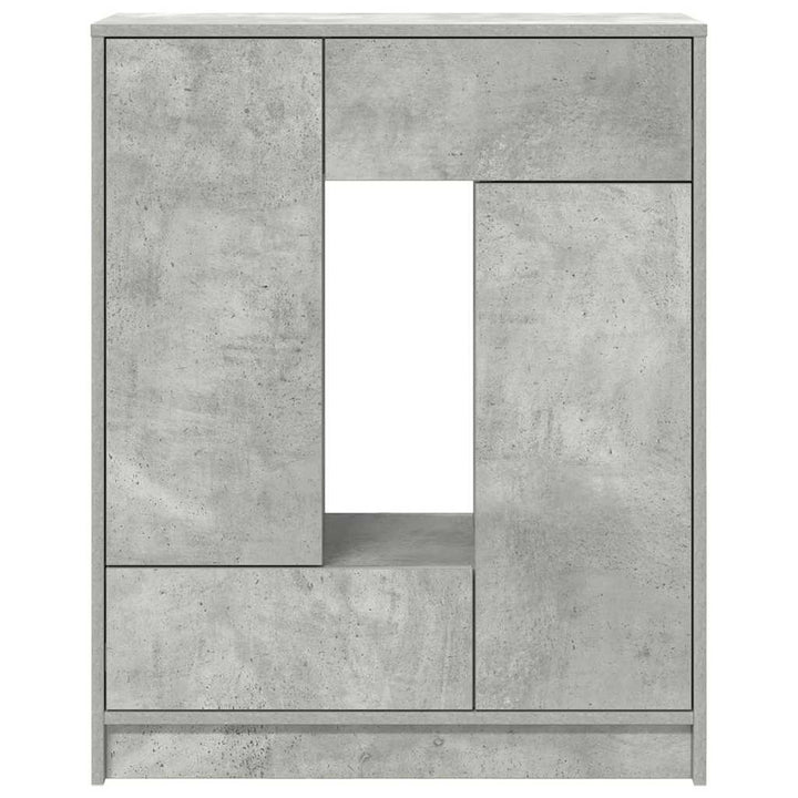 skænk med skuffer og låger 73x31x90 cm betongrå