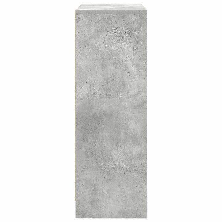 skænk med skuffer og låger 73x31x90 cm betongrå
