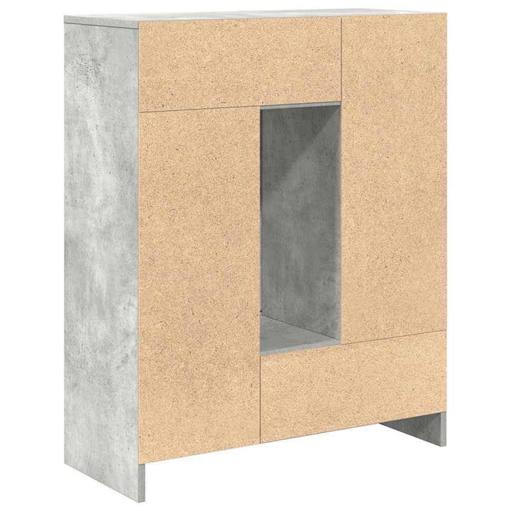 skænk med skuffer og låger 73x31x90 cm betongrå