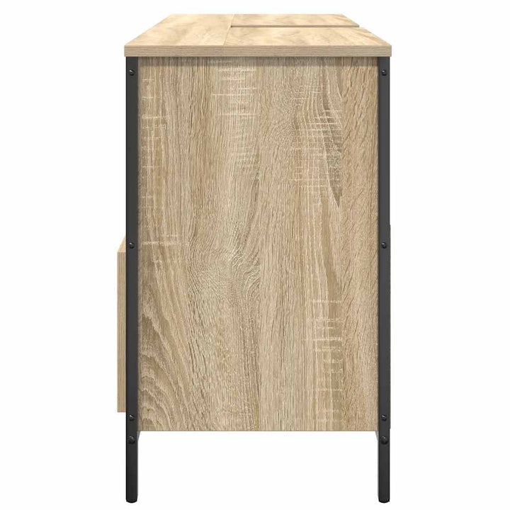 håndvaskskab med skuffer 90x34,5x60 cm sonoma-eg