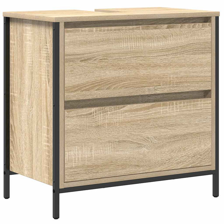 håndvaskskab med skuffer 60x34,5x60 cm sonoma-eg