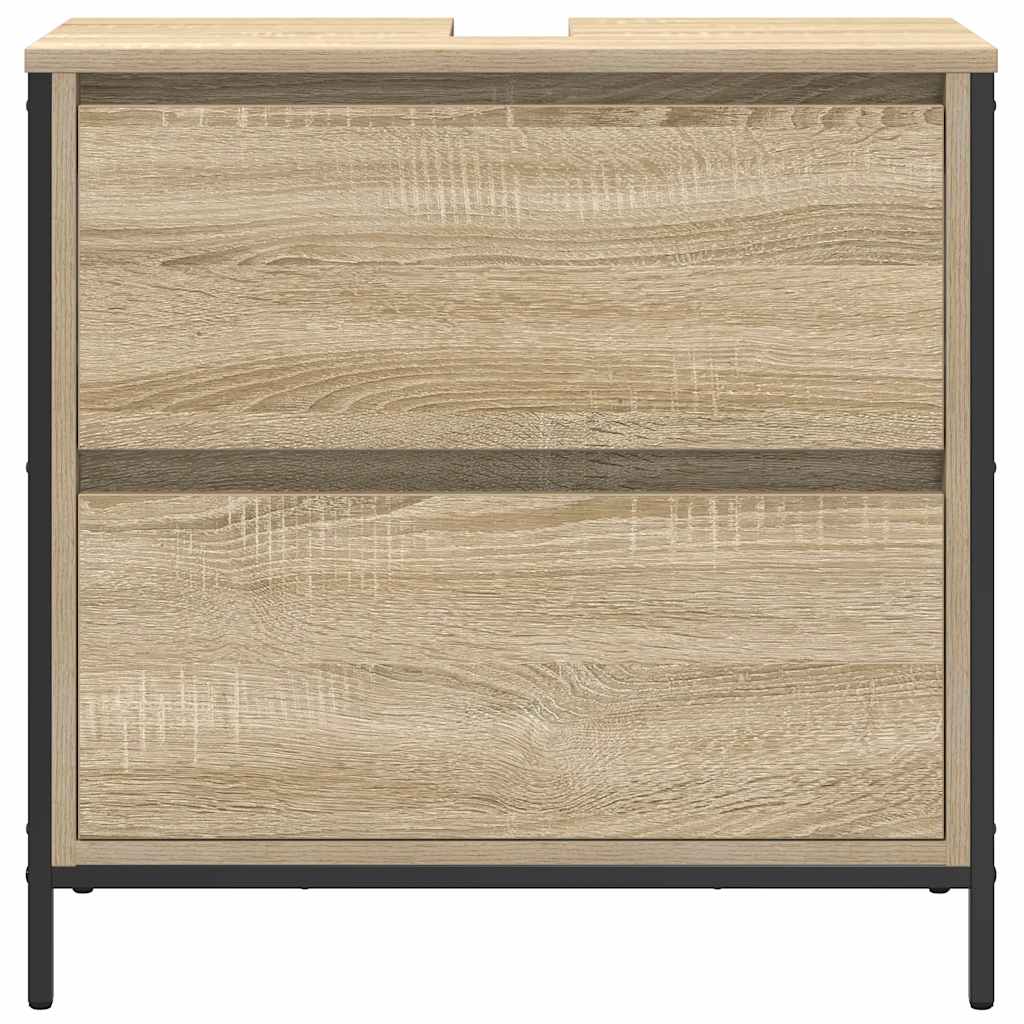 håndvaskskab med skuffer 60x34,5x60 cm sonoma-eg