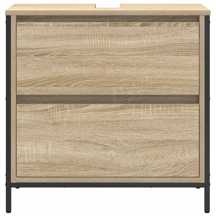 håndvaskskab med skuffer 60x34,5x60 cm sonoma-eg