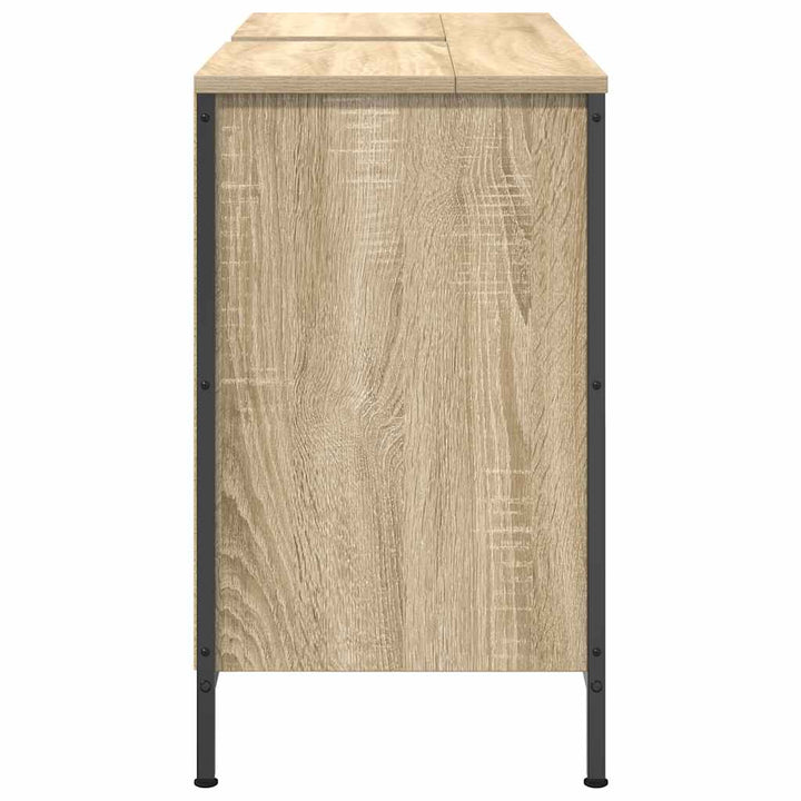 håndvaskskab med skuffer 90x34,5x60 cm sonoma-eg