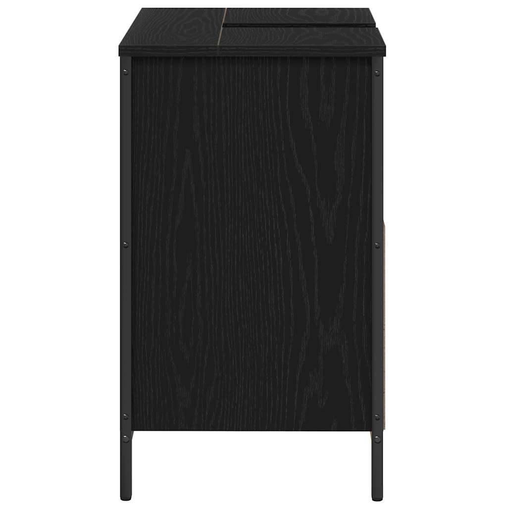 håndvaskskab til badeværelse 60x34,5x60 cm sort