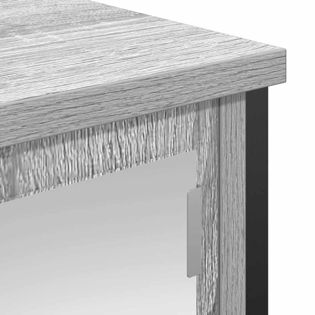 vægskab til badeværelse med spejl 50x21x60 cm sonoma-eg