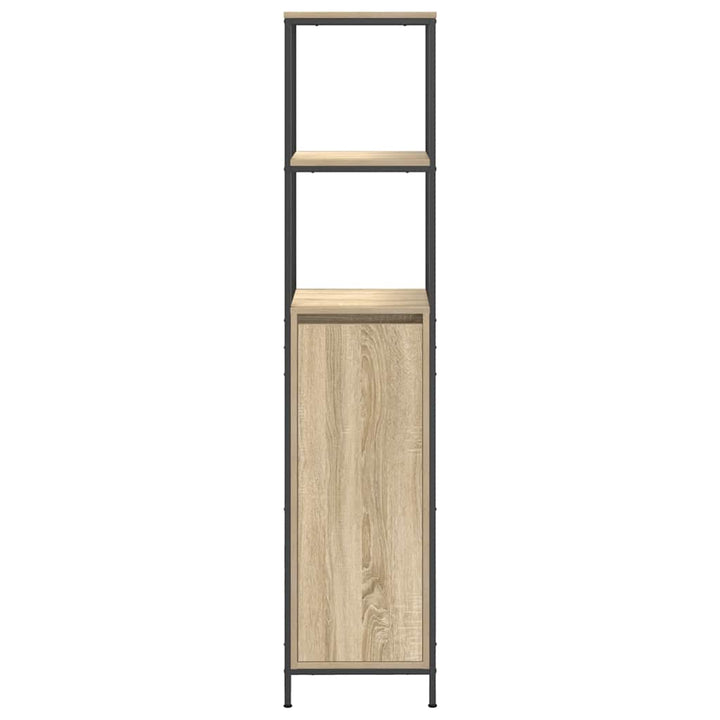 badeværelsesskab med hylder 36x35x165 cm sonoma-eg