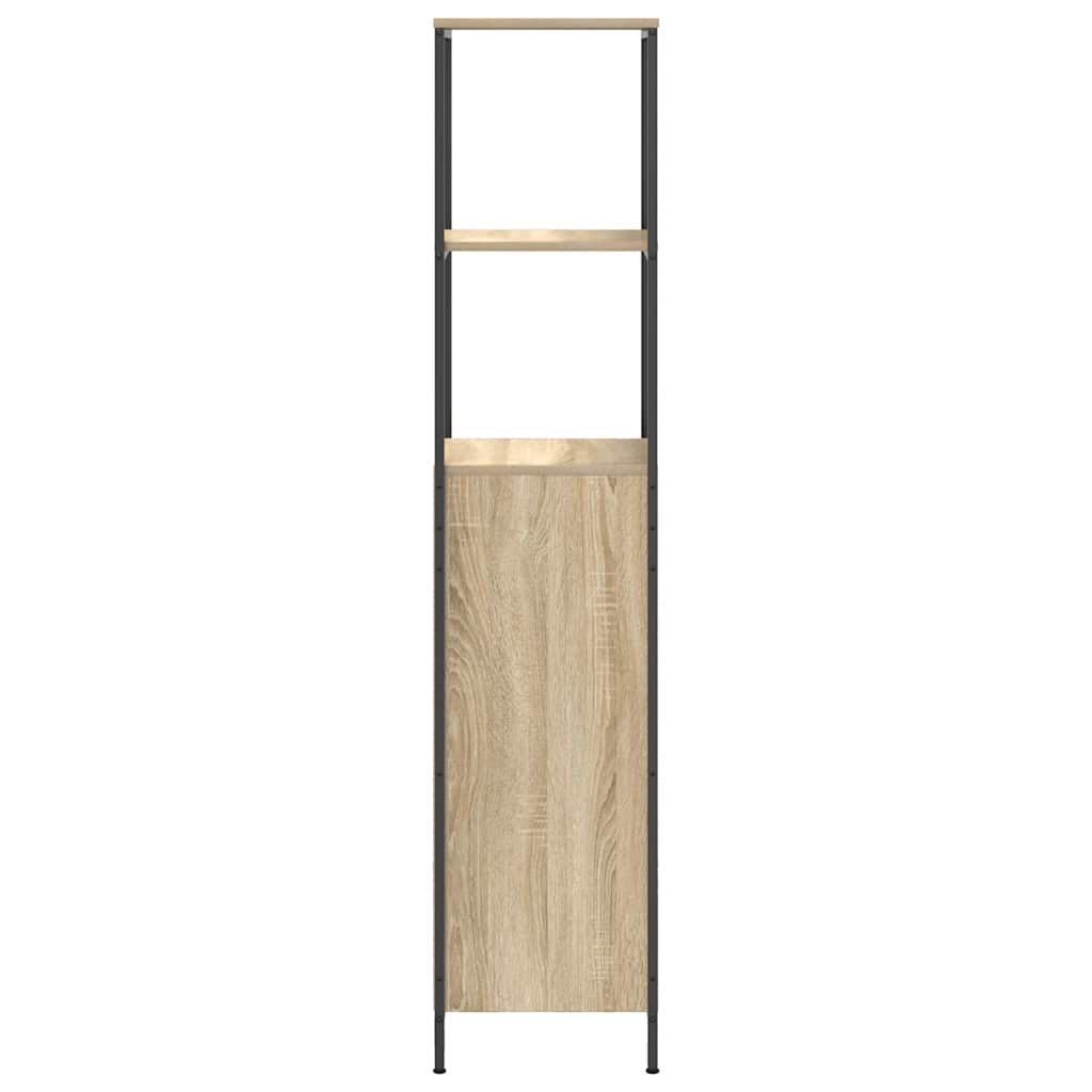 badeværelsesskab med hylder 36x35x165 cm sonoma-eg