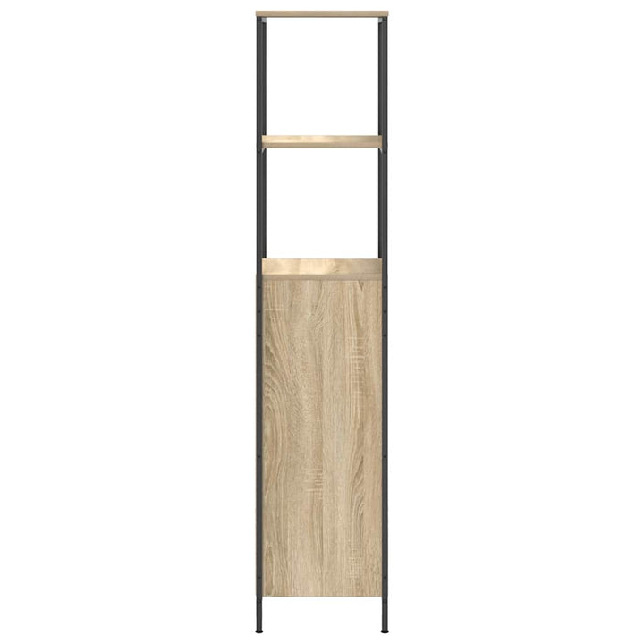 badeværelsesskab med hylder 36x35x165 cm sonoma-eg