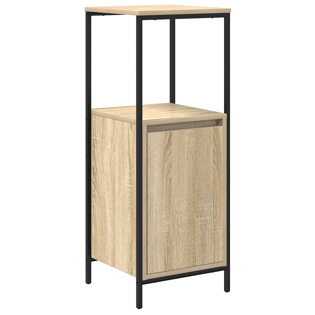 badeværelsesskab med hylder 36x35x95 cm sonoma-eg