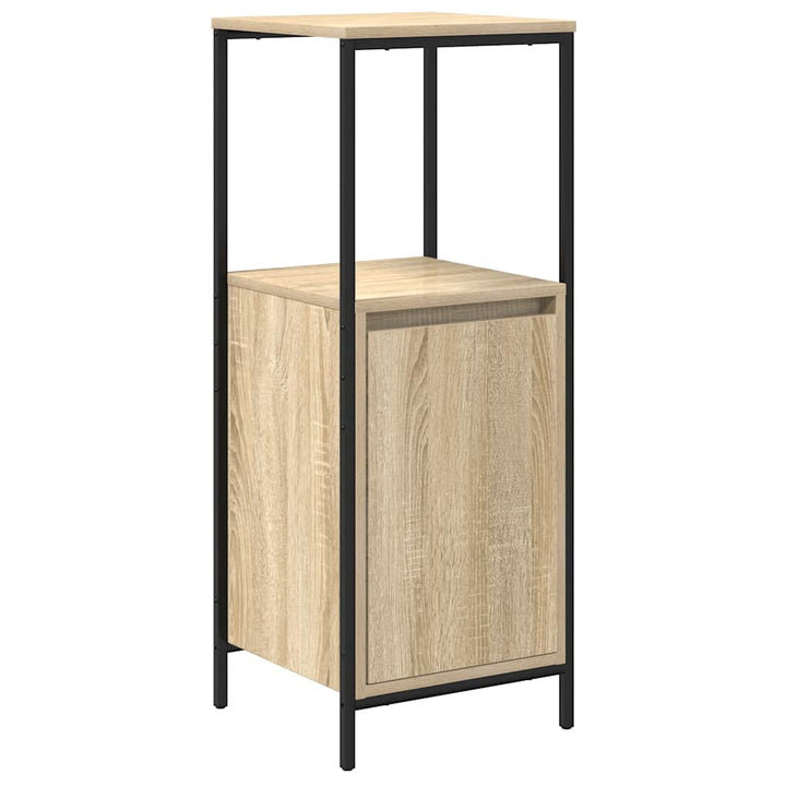 badeværelsesskab med hylder 36x35x95 cm sonoma-eg