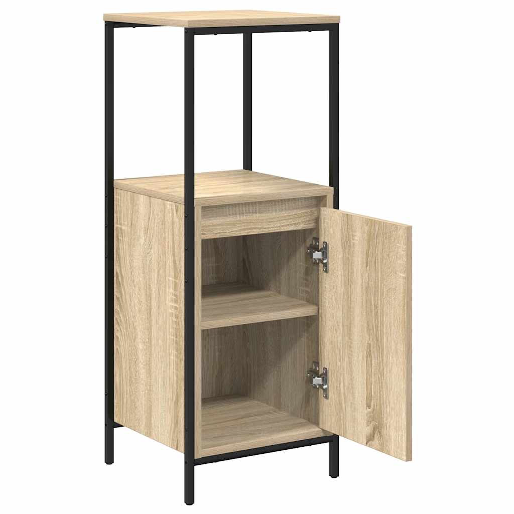 badeværelsesskab med hylder 36x35x95 cm sonoma-eg