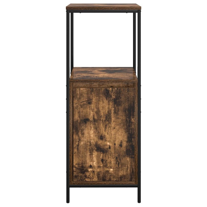 badeværelsesskab med hylder 36x35x95 cm røget egetræsfarve