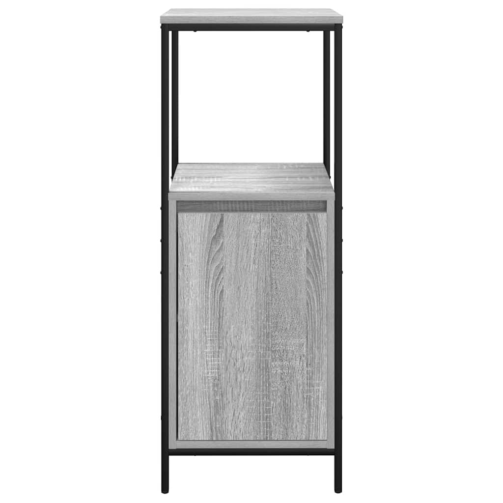 badeværelsesskab med hylder 36x35x95 cm grå sonoma-eg