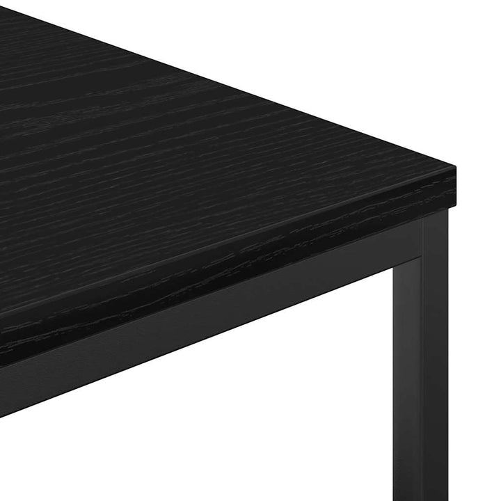 badeværelsesskab med hylder 76,5x35x95 cm sort egetræsfarve