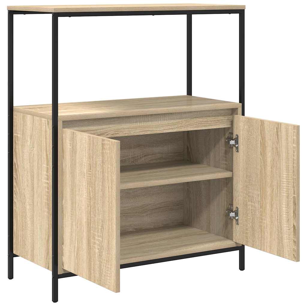 badeværelsesskab med hylder 76,5x35x95 cm sonoma-eg