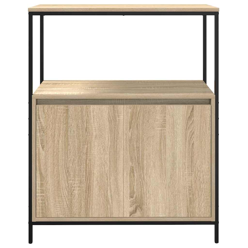 badeværelsesskab med hylder 76,5x35x95 cm sonoma-eg