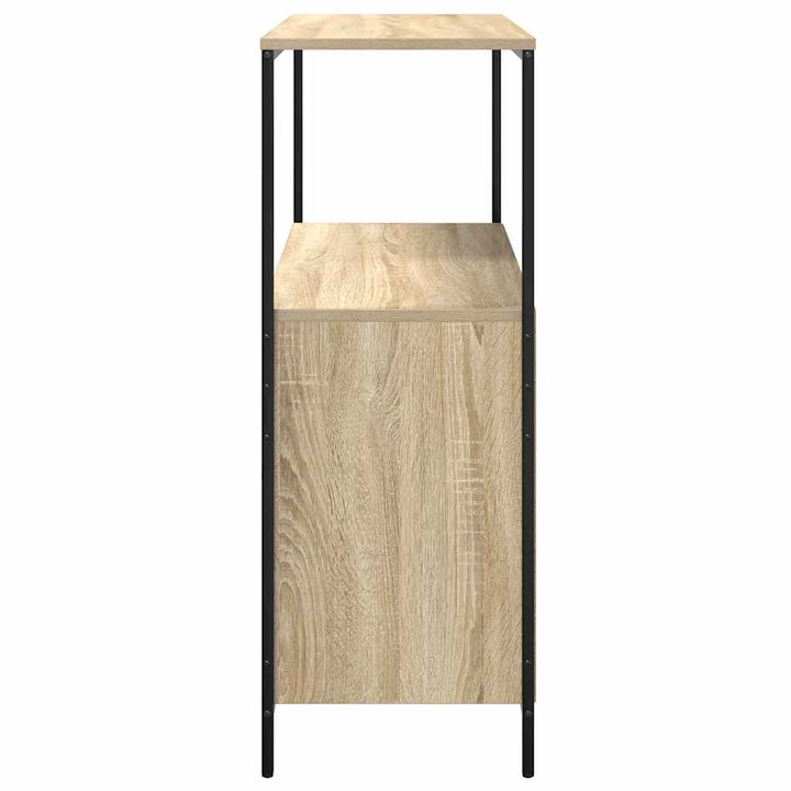 badeværelsesskab med hylder 76,5x35x95 cm sonoma-eg