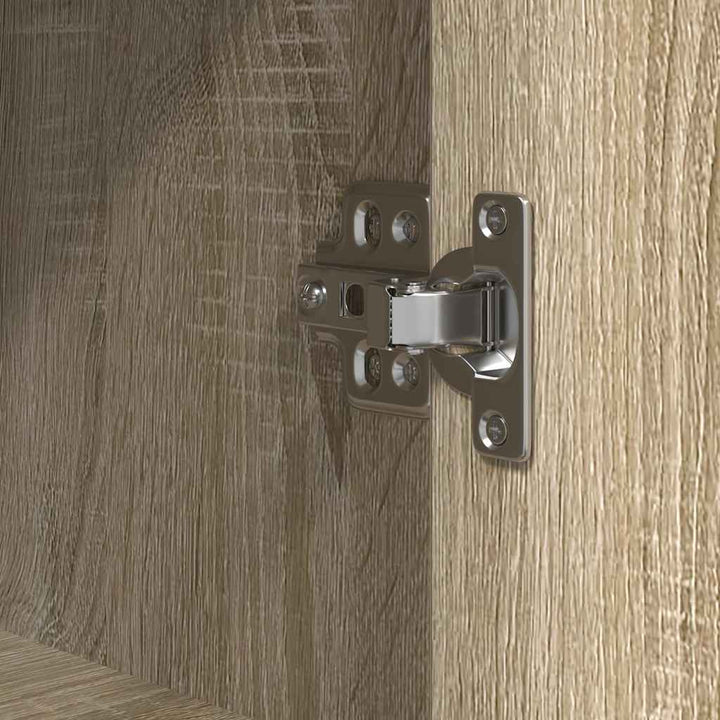 badeværelsesskab med hylder 76,5x35x95 cm sonoma-eg