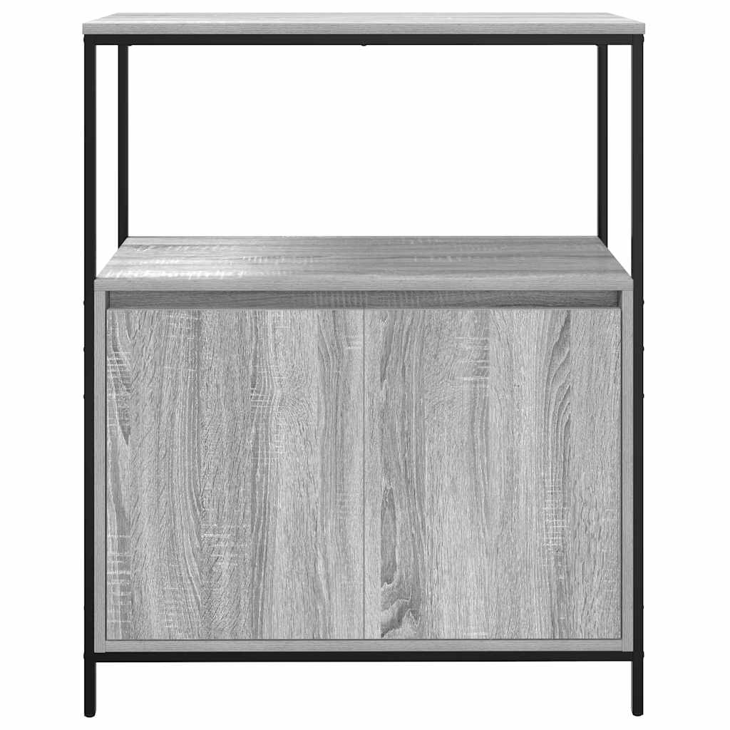 badeværelsesskab med hylder 76,5x35x95 cm grå sonoma-eg