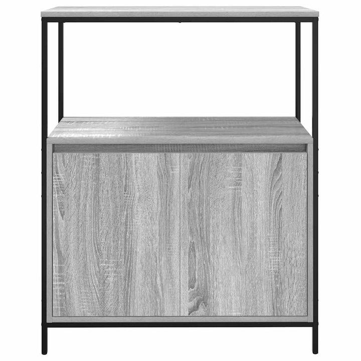 badeværelsesskab med hylder 76,5x35x95 cm grå sonoma-eg