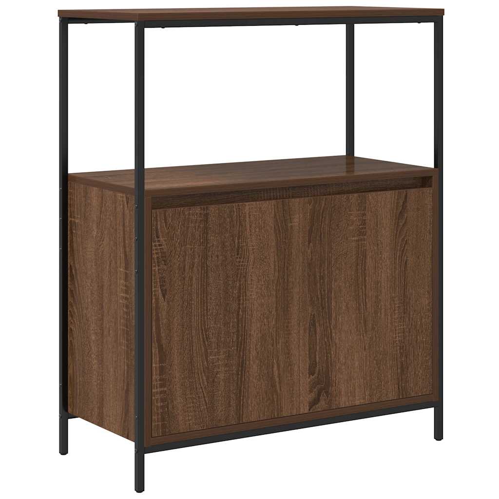 badeværelsesskab med hylder 76,5x35x95 cm brun egetræsfarve