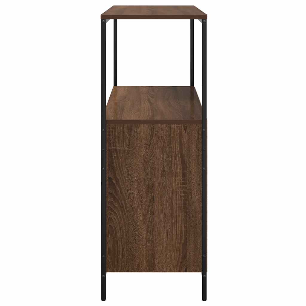 badeværelsesskab med hylder 76,5x35x95 cm brun egetræsfarve
