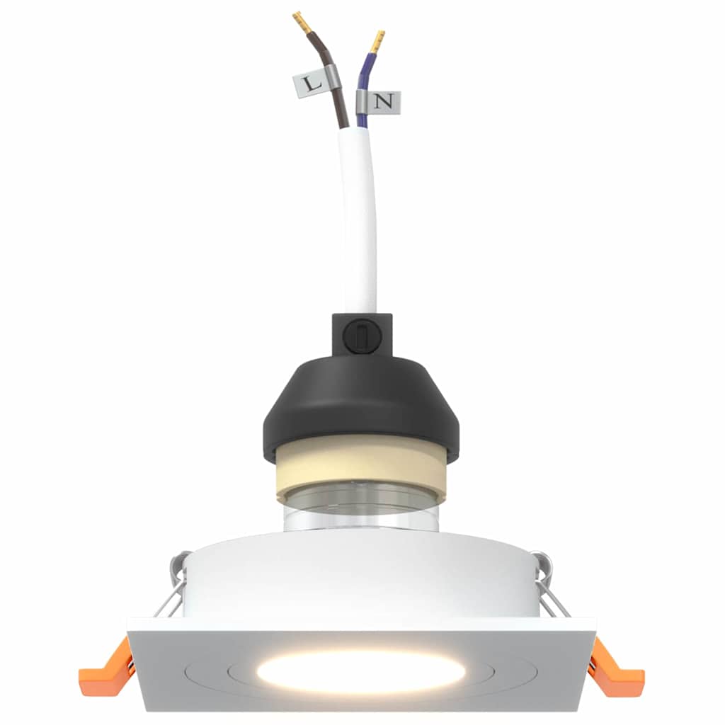 Spotlight 24 pcs Hvid 9 x 9 x 2 cm Aluminium