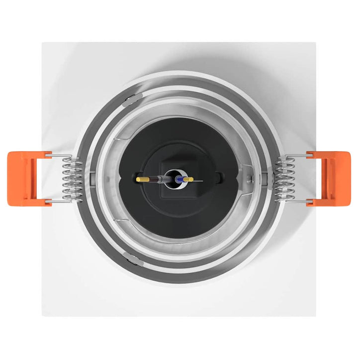 Spotlight 24 pcs Hvid 9 x 9 x 2 cm Aluminium