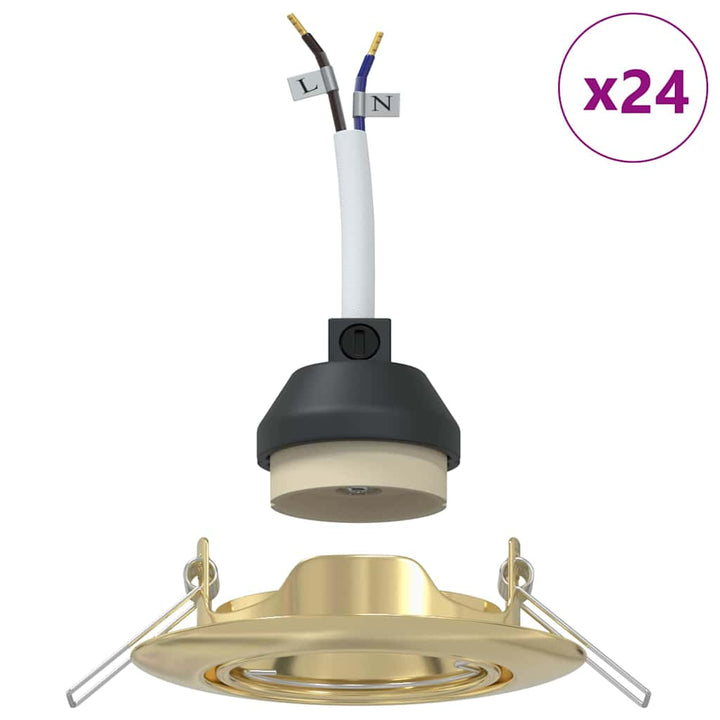 Spotlight 24 pcs Guld 9 x 9 x 2.5 cm Metal