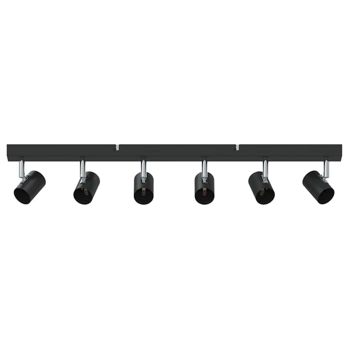 Loftsspot med spotlights Sort 73 x 6,5 x 11,5 cm Metal