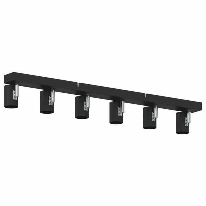 Loftsspot med spotlights Sort 73 x 6,5 x 11,5 cm Metal