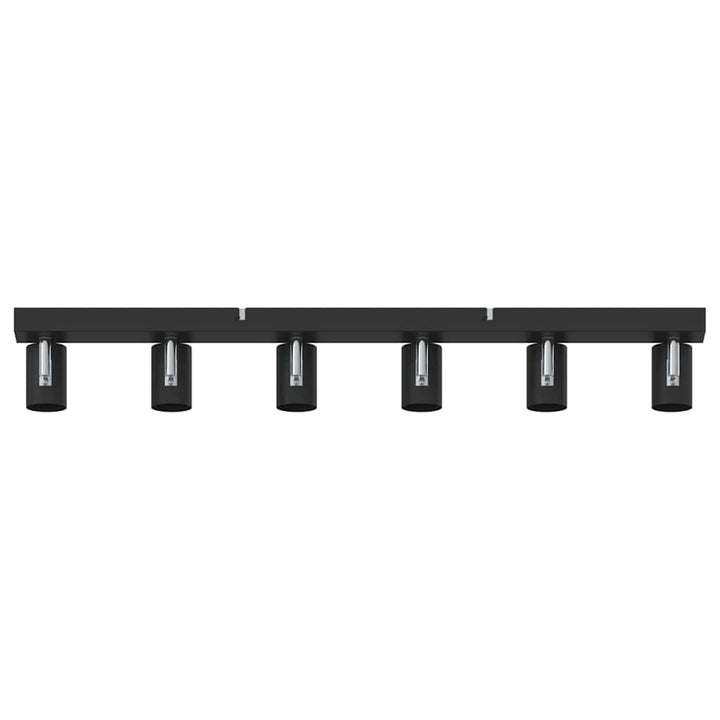 Loftsspot med spotlights Sort 73 x 6,5 x 11,5 cm Metal