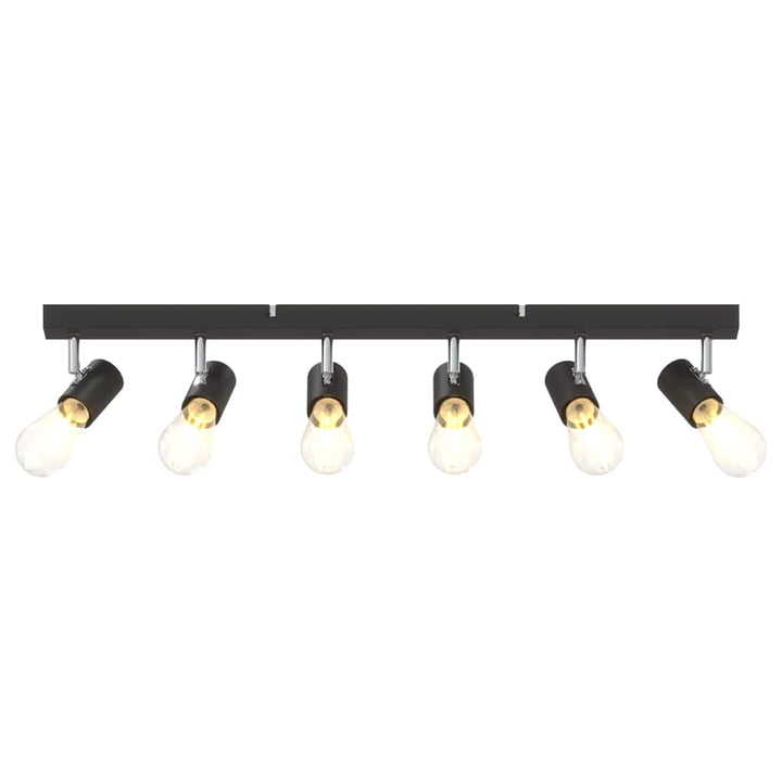 Loftsspot med spotlights Sort 73 x 6,5 x 11,5 cm Metal