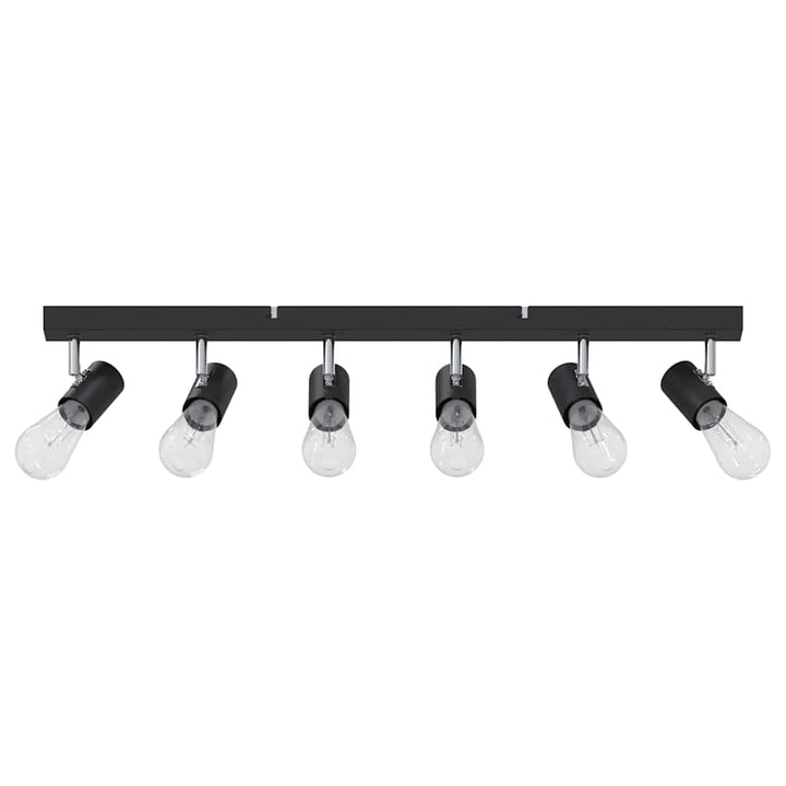 Loftsspot med spotlights Sort 73 x 6,5 x 11,5 cm Metal