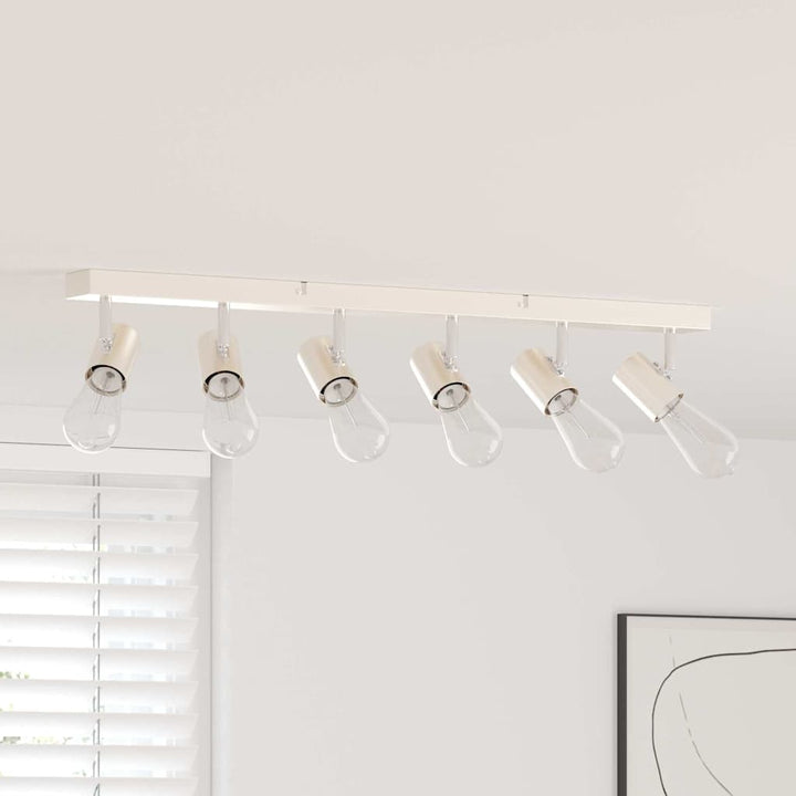 Loftsspot med spotlights Nikkel 73 x 6,5 x 11,5 cm Metal