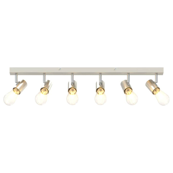 Loftsspot med spotlights Nikkel 73 x 6,5 x 11,5 cm Metal